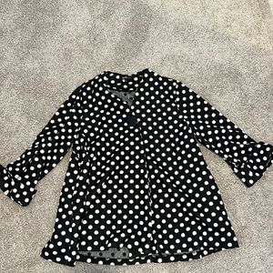 Yushi polka dot one button jacket